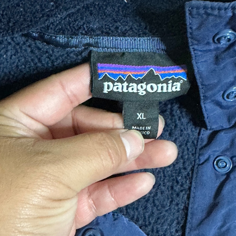 Patagonia Re-Tool Snap-T Fleece Pullover Women's XL Navy Blue Polartec Workwear - Picture 6 of 10
